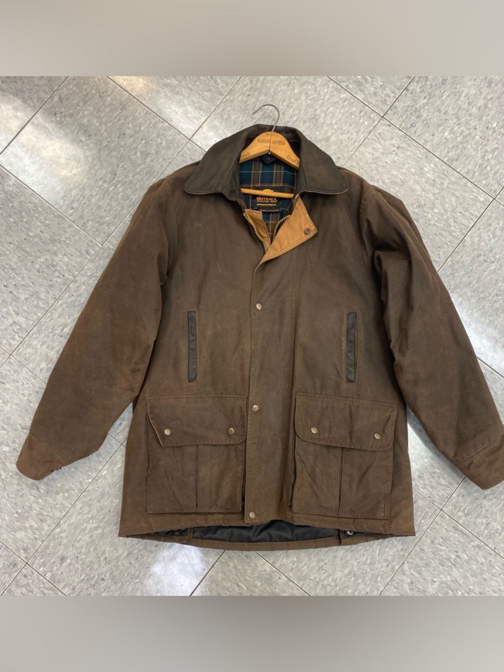 Outback Survival Gear Men’s waterproof waxed canvas jacket.